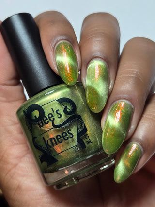 Image provided for Bee's Knees by a paid swatcher featuring the nail polish " This One is Declined "