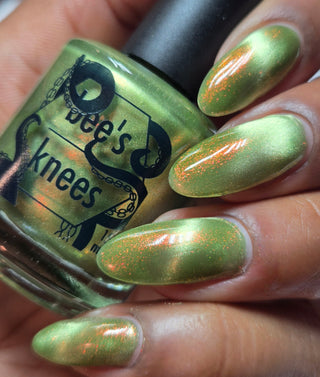 Image provided for Bee's Knees by a paid swatcher featuring the nail polish " This One is Declined "