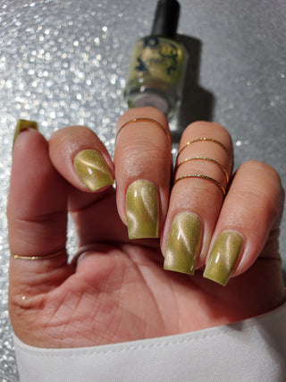 Image provided for Bee's Knees by a paid swatcher featuring the nail polish " Happy Tuesday "
