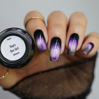 Image provided for Bee's Knees by a paid swatcher featuring the nail polish " That's Our Girl "