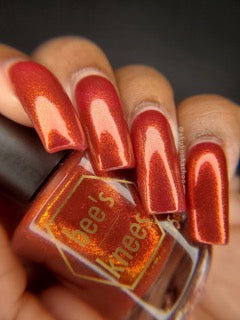 Image provided for Bee's Knees by a paid swatcher featuring the nail polish " Lies Are Comforting "