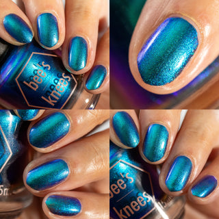 Image provided for Bee's Knees by a paid swatcher featuring the nail polish " Where Am I? "