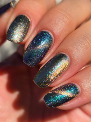 Image provided for Bee's Knees by a paid swatcher featuring the nail polish " Don't Throw Your Life Away for Me "