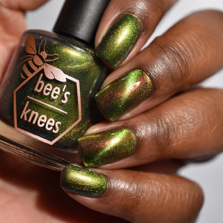 Image provided for Bee's Knees by a paid swatcher featuring the nail polish " Please Always Helps "