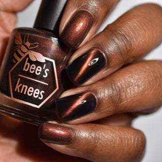 Image provided for Bee's Knees by a paid swatcher featuring the nail polish " That Word Means Everything to Him "