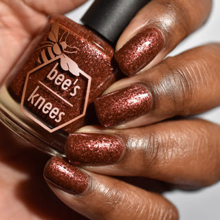 Image provided for Bee's Knees by a paid swatcher featuring the nail polish " The Narrow Limits of Academia "