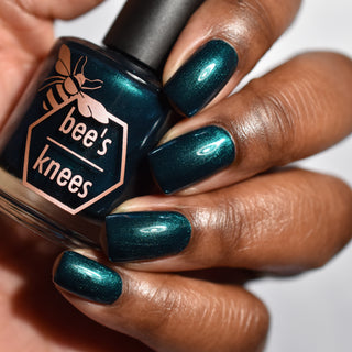 Image provided for Bee's Knees by a paid swatcher featuring the nail polish " Entirely Bewitching but so Odd "