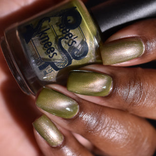 Image provided for Bee's Knees by a paid swatcher featuring the nail polish " Happy Tuesday "