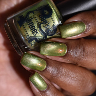 Image provided for Bee's Knees by a paid swatcher featuring the nail polish " This One is Declined "