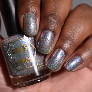Image provided for Bee's Knees by a paid swatcher featuring the nail polish " Fair Winter Lady "