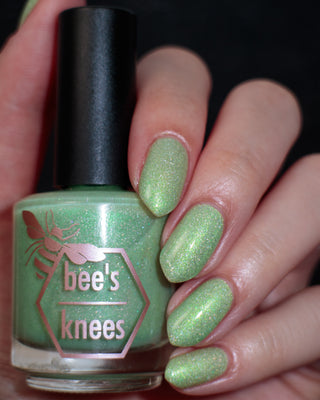 Image provided for Bee's Knees by a paid swatcher featuring the nail polish " Seafoam in my Blood "