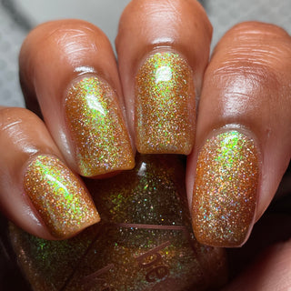 Image provided for Bee's Knees by a paid swatcher featuring the nail polish " The Golden Path "