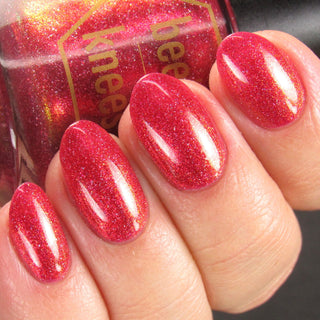 Image provided for Bee's Knees by a paid swatcher featuring the nail polish " Happy Hunting "