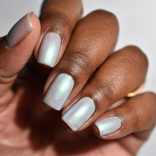 Image provided for Bee's Knees by a paid swatcher featuring the nail polish " Only Monsters Play God "