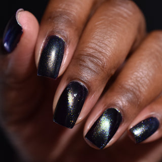 Image provided for Bee's Knees by a paid swatcher featuring the nail polish " An Insane F🦑cking Tentacle Sanctuary "