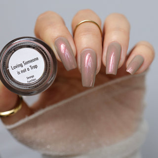Image provided for Bee's Knees by a paid swatcher featuring the nail polish " Loving Someone is Not a Trap "