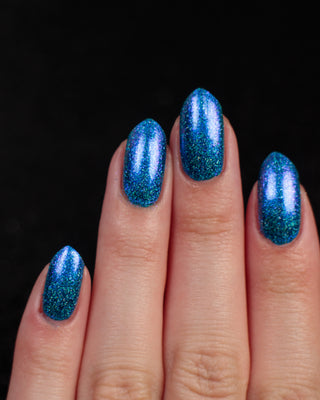 Image provided for Bee's Knees by a paid swatcher featuring the nail polish " Thalassophilia "