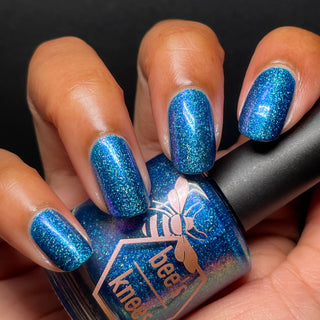 Image provided for Bee's Knees by a paid swatcher featuring the nail polish " Thalassophilia "