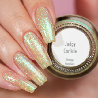 Image provided for Bee's Knees by a paid swatcher featuring the nail polish " Judgy Carlisle "