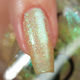 Image provided for Bee's Knees by a paid swatcher featuring the nail polish " Judgy Carlisle "