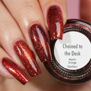 Image provided for Bee's Knees by a paid swatcher featuring the nail polish " Chained to the Desk "