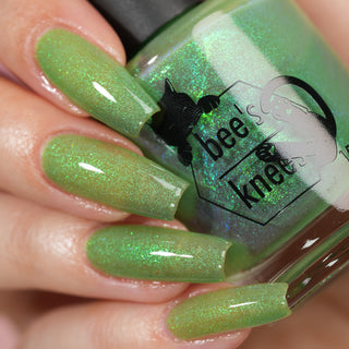 Image provided for Bee's Knees by a paid swatcher featuring the nail polish " I Really Liked Pudding "