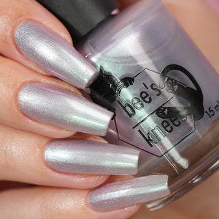 Image provided for Bee's Knees by a paid swatcher featuring the nail polish " My Little Miscreant "