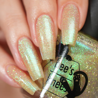 Image provided for Bee's Knees by a paid swatcher featuring the nail polish " Judgy Carlisle "