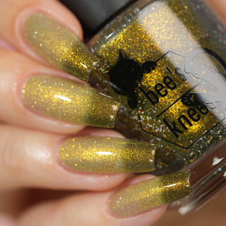 Image provided for Bee's Knees by a paid swatcher featuring the nail polish " Lord Percival the Second "