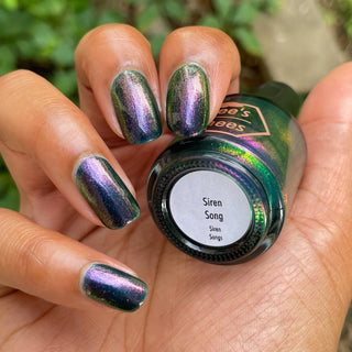 Image provided for Bee's Knees by a paid swatcher featuring the nail polish " Siren Song "