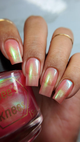Image provided for Bee's Knees by a paid swatcher featuring the nail polish " I'll Give You a Holy Body "