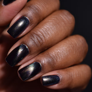 Image provided for Bee's Knees by a paid swatcher featuring the nail polish " An Insane F🦑cking Tentacle Sanctuary "