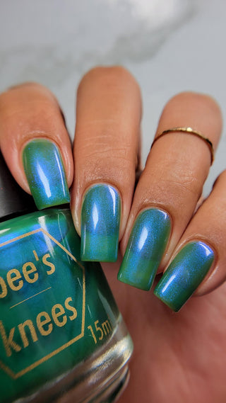 Image provided for Bee's Knees by a paid swatcher featuring the nail polish " I Have Been Crying Out to You From the Start "