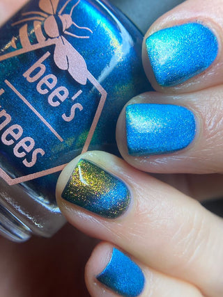 Image provided for Bee's Knees by a paid swatcher featuring the nail polish " I Will Change Your Destiny "
