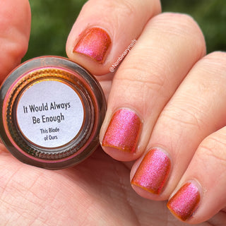Image provided for Bee's Knees by a paid swatcher featuring the nail polish " It Would Always be Enough "