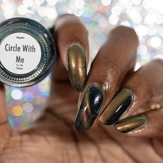 Image provided for Bee's Knees by a paid swatcher featuring the nail polish " Circle with Me "