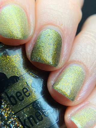 Image provided for Bee's Knees by a paid swatcher featuring the nail polish " Lord Percival the Second "