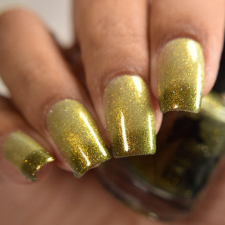 Image provided for Bee's Knees by a paid swatcher featuring the nail polish " Lord Percival the Second "