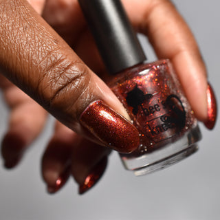 Image provided for Bee's Knees by a paid swatcher featuring the nail polish " Chained to the Desk "
