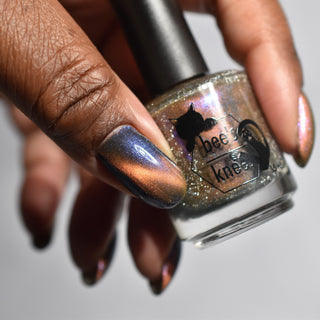 Image provided for Bee's Knees by a paid swatcher featuring the nail polish " Tether "