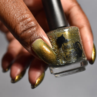 Image provided for Bee's Knees by a paid swatcher featuring the nail polish " Lord Percival the Second "