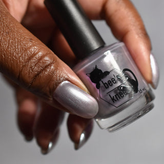 Image provided for Bee's Knees by a paid swatcher featuring the nail polish " My Little Miscreant "