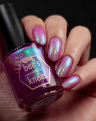 Image provided for Bee's Knees by a paid swatcher featuring the nail polish " Lamentation "