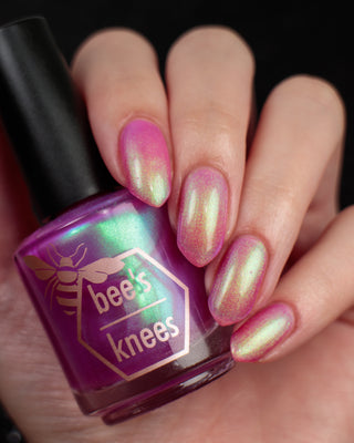Image provided for Bee's Knees by a paid swatcher featuring the nail polish " Lamentation "