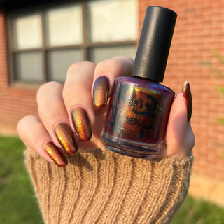 Image provided for Bee's Knees by a paid swatcher featuring the nail polish " The Bar is in Hell "
