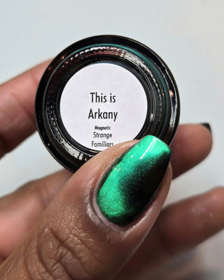 Image provided for Bee's Knees by a paid swatcher featuring the nail polish " This is Arkany "