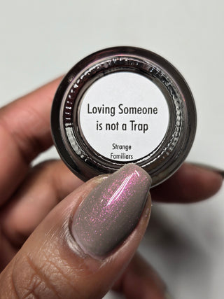 Image provided for Bee's Knees by a paid swatcher featuring the nail polish " Loving Someone is Not a Trap "