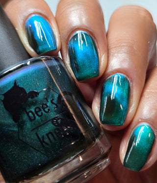 Image provided for Bee's Knees by a paid swatcher featuring the nail polish " This is Arkany "