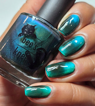 Image provided for Bee's Knees by a paid swatcher featuring the nail polish " This is Arkany "