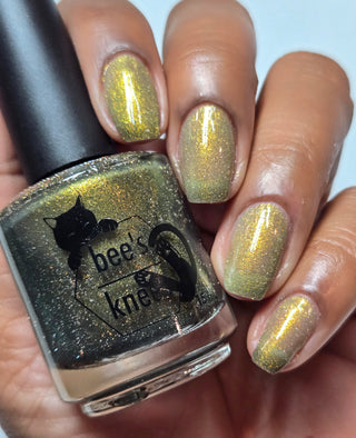 Image provided for Bee's Knees by a paid swatcher featuring the nail polish " Lord Percival the Second "